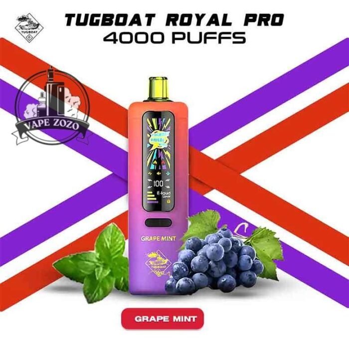 Tugboat Royal Pro 40000 Puffs Grape Mint Disposable Vape In UAE