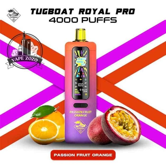 Tugboat Royal Pro 40000 Puffs Passion Fruit Orange Disposable Vape In UAE