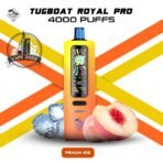 Tugboat Royal Pro 40000 Puffs Peach Ice Disposable Vape In UAE