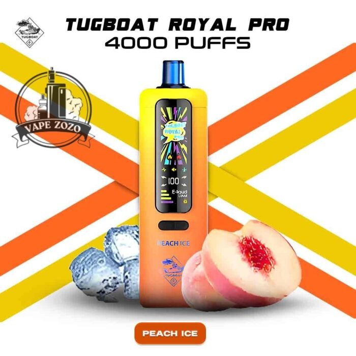 Tugboat Royal Pro 40000 Puffs Peach Ice Disposable Vape In UAE