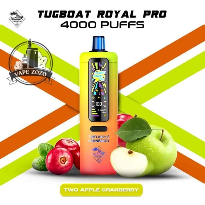 Tugboat Royal Pro 40000 Puffs Two Apple Cranberry Disposable Vape In UAE