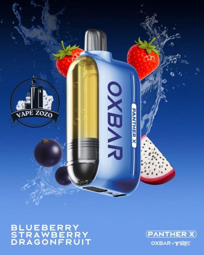 dr vapes oxbar panther x 50000 puffs disposable vape bluberry strawberry dragonfruit