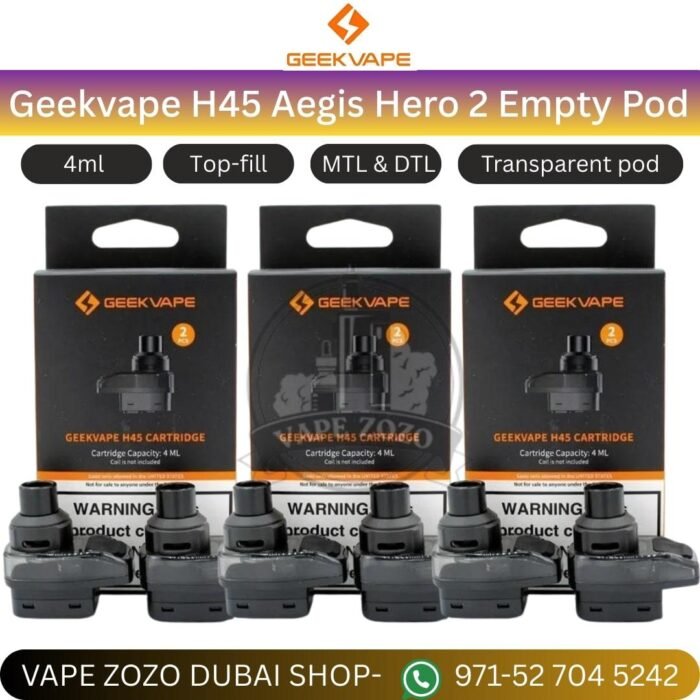 geekvape h45 aegis hero 2 empty pod in dubai