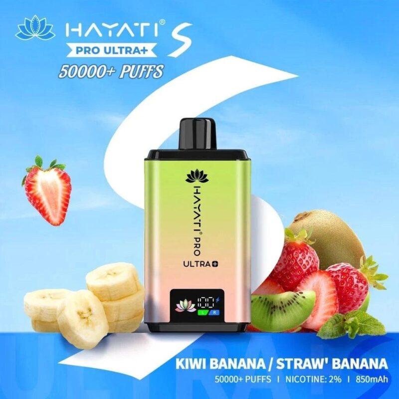 hayati pro ultra plus 50000 puffs kiwi banan straw banana