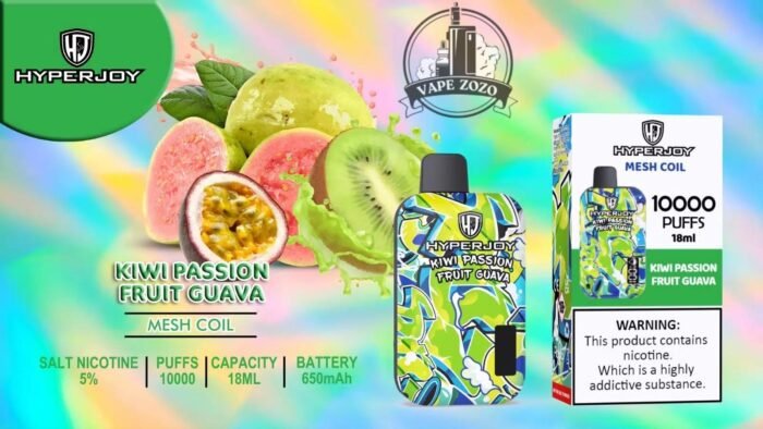 hyperjoy limited edition 10000 puffs disposable vape in uae kiwi passion fruit guava