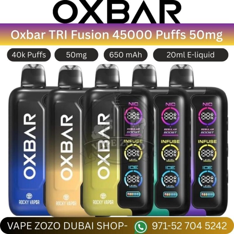 oxbar tri fusion 45000 puffs 50mg nicotine in dubai