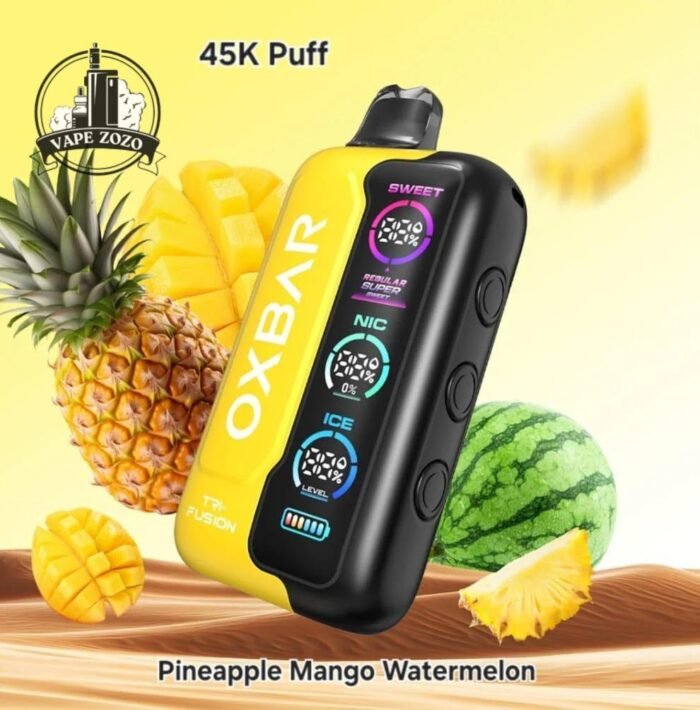 oxbar tri fusion 45000 puffs 50mg nicotine in dubai pineapple mango watermelon