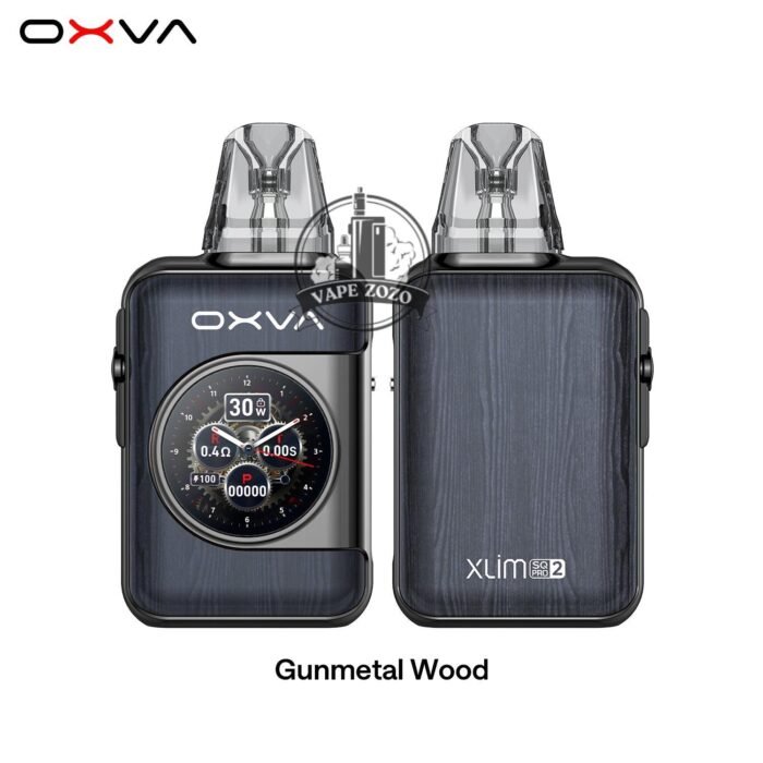 oxva xlim sq pro 2 pod kit gunmetal wood