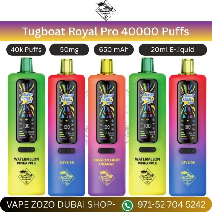 tugboat royal pro 40000 puffs disposable vape in dubai