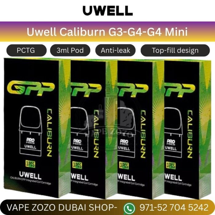 uwell caliburn g3 g4 g4 mini compatible gpp 3ml pod cartridge in dubai