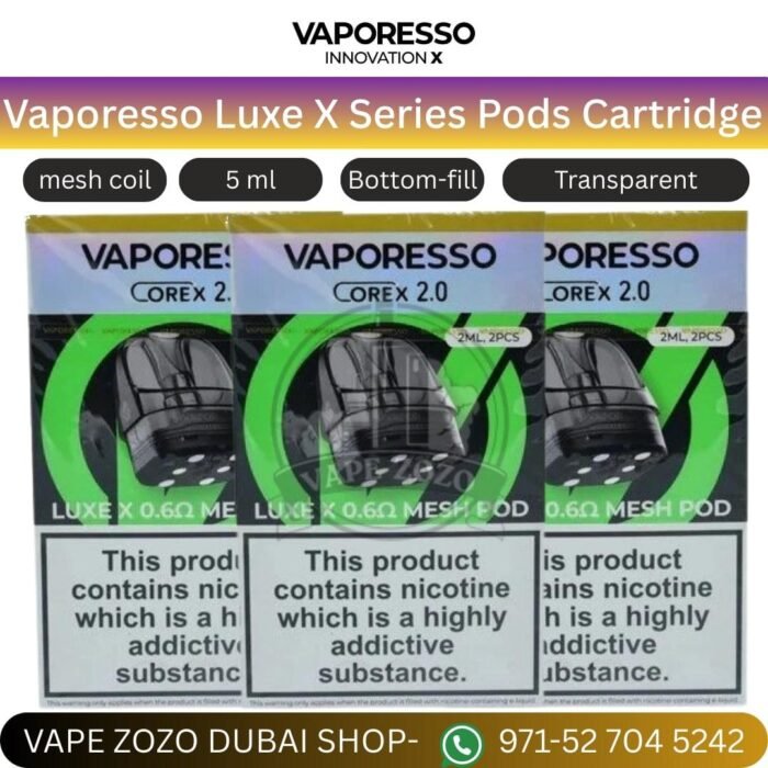 vaporesso luxe x series pods cartridge 5ml dubai