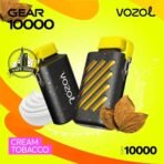 vozol gear 10000 puffs disposable vape in dubai cream tobacco