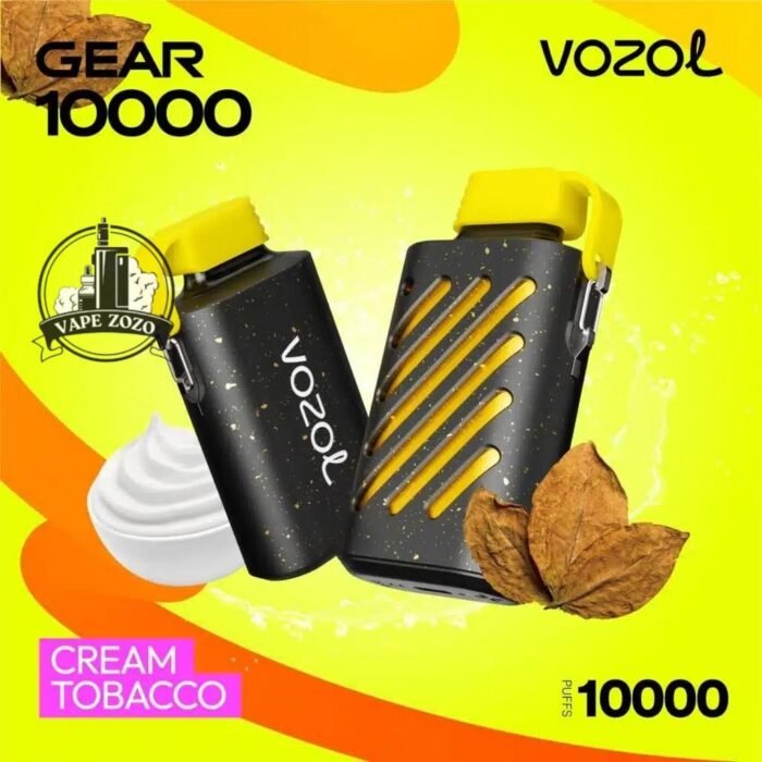 vozol gear 10000 puffs disposable vape in dubai cream tobacco