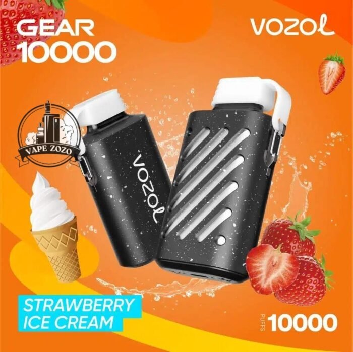 vozol gear 10000 puffs disposable vape in dubai strawberry ice cream