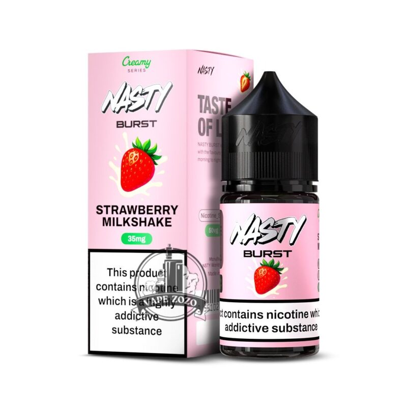 Nasty Burst Salt E liquid Strawberry Milkshake