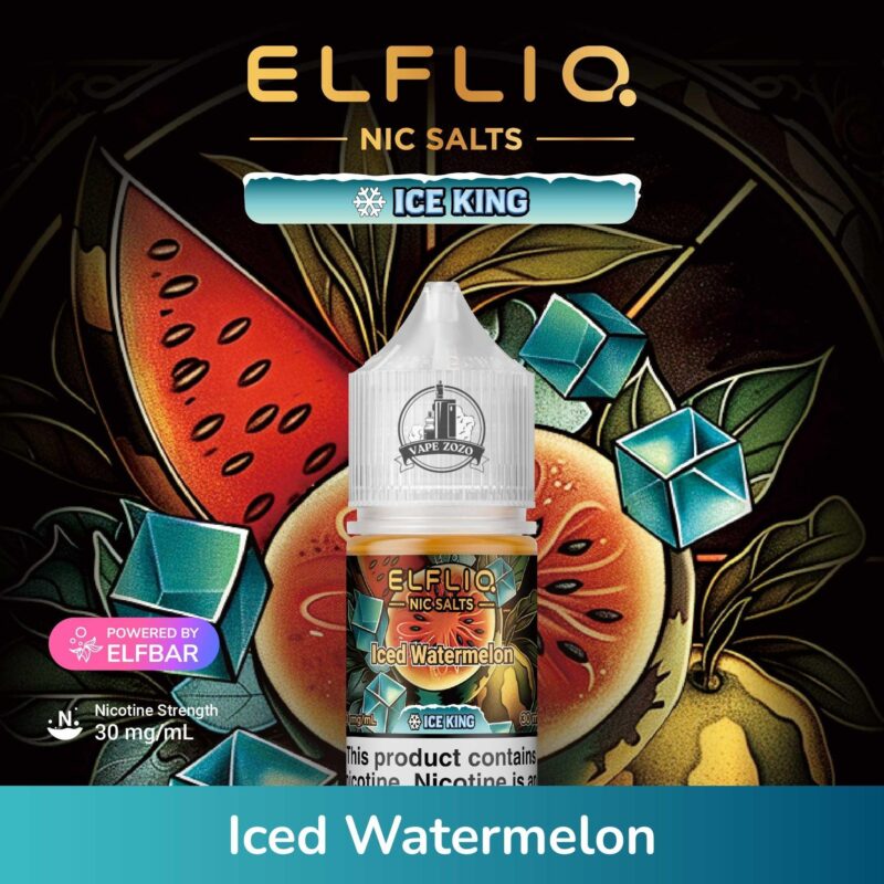 elfliq ice king 30mg iced watermelon