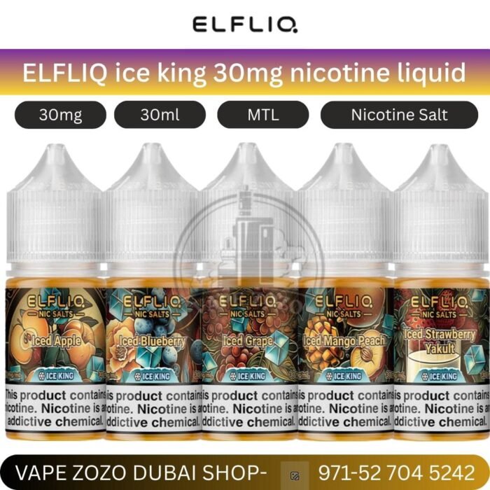 elfliq ice king 30mg nicotine liquid in dubai