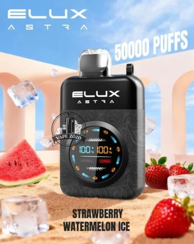 Elux Astra 50000 Puffs Disposable Vape In Dubai Strawberry Watermelon Ice