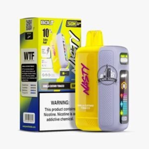 nasty bolt 50000 puffs vanilla custard tobacco
