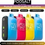 podsalt 15000 puffs 20mg nicotine disposable vape in uae