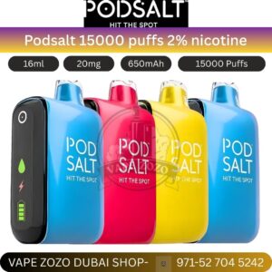 Podsalt 15000 Puffs 20mg Nicotine Disposable Vape In Uae
