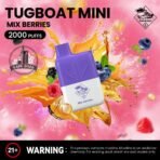 Tugboat Mini 2000 Puffs 2 Nicotine Disposable Vape in UAE Mix Berries