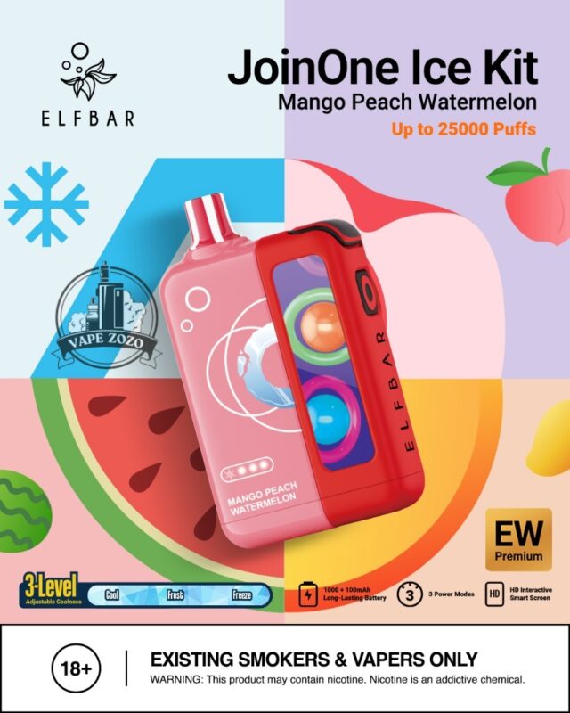 elf bar joinone ice kit in uae mango peach watermelon