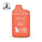 myle meta box 5000 puffs 50mg nicotine peach ice