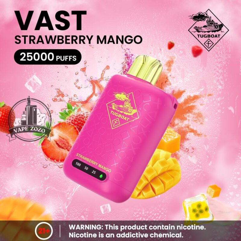 tugboat vast 25k 50mg strawberry mango