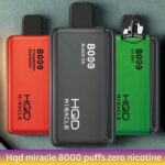 Hqd Miracle 8000 Puffs Zero Nicotine 0% Disposable Vape In Dubai
