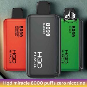 Hqd Miracle 8000 Puffs Zero Nicotine 0% Disposable Vape In Dubai