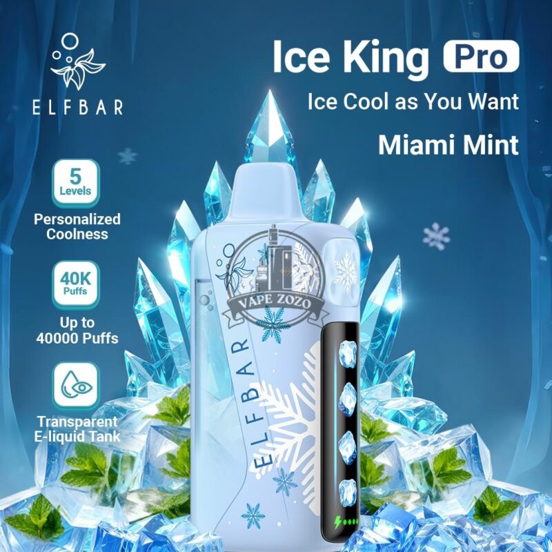 elfbar ice king pro up to 40000 puffs miami mint