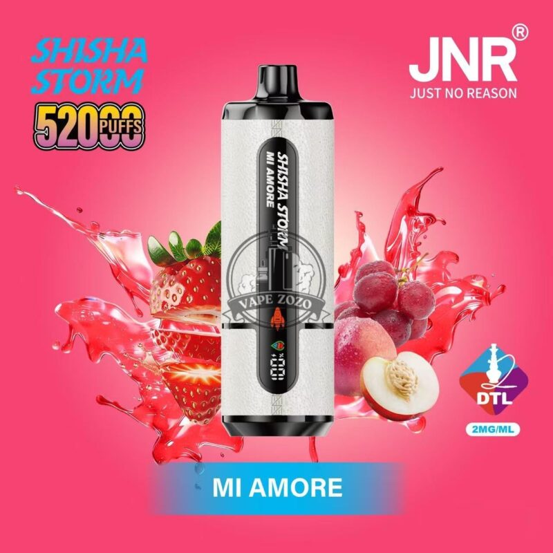 jnr shisha storm 52000 puffs disposable vape 2 dtl in the uae mi amore
