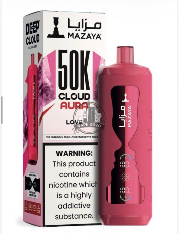 mazaya cloud aura 50000 puffs disposable vape 6mg in the uae love