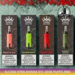 Sultan Xtra Shisha Dtl 100k Puffs 2mg Nicotine Triple Mesh Vape