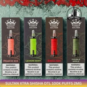 Sultan Xtra Shisha Dtl 100k Puffs 2mg Nicotine Triple Mesh Vape