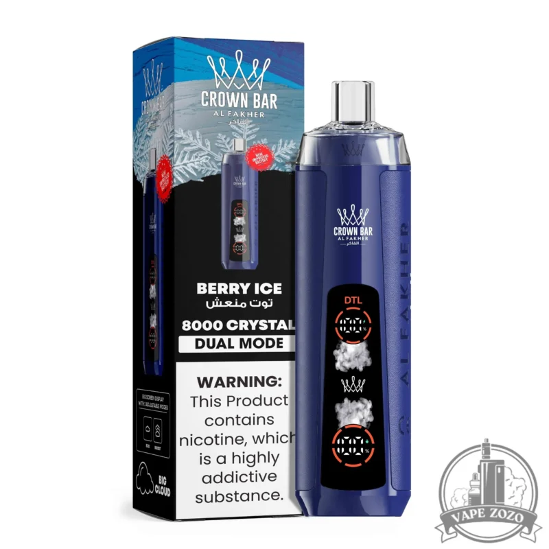 Al Fakher Crystal 8000 Puffs Disposable Vape Dual Mode Berry Ice