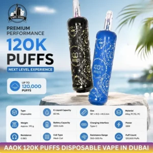 Aaok 120k Puffs Disposable Vape In Dubai