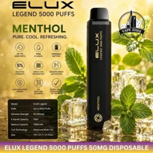 Elux Legend 5000 Puffs 50mg Disposable Vape In Uae