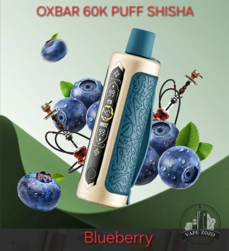 Oxbar Shisha 60000 Puffs Disposable Vape Dtl 6mg In Dubai Uae Blueberry