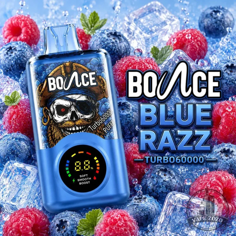 bounce turbo 60k puffs disposable vape in dubai blue razz 2