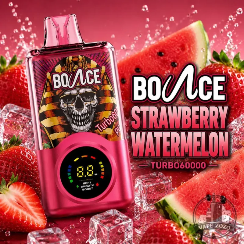 bounce turbo 60k puffs disposable vape in dubai strawberry watermelon 2