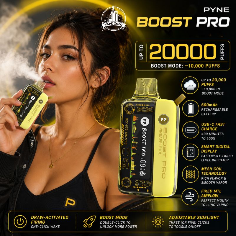 Pyne Pod Boost Pro 20000 Puffs 20mg Disposable Vape In Dubai